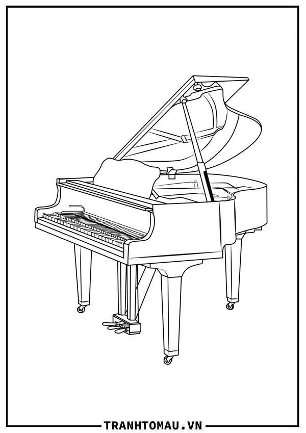 đàn piano sắc nét