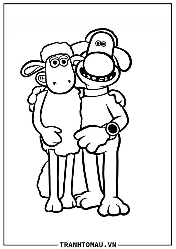 chú cừu shaun và chó bitzer