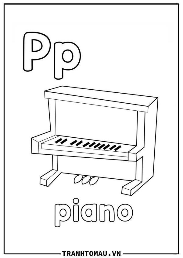 chữ p cho piano