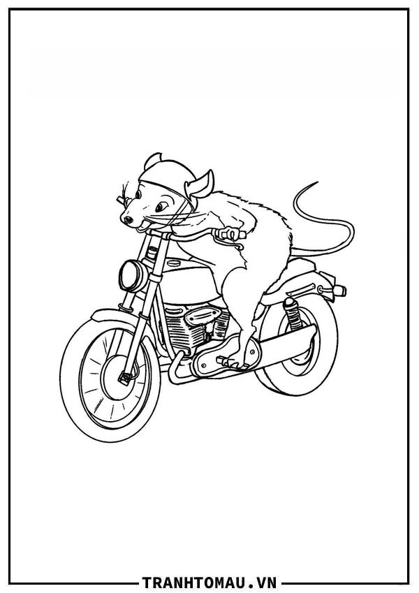 chuột lái xe máy