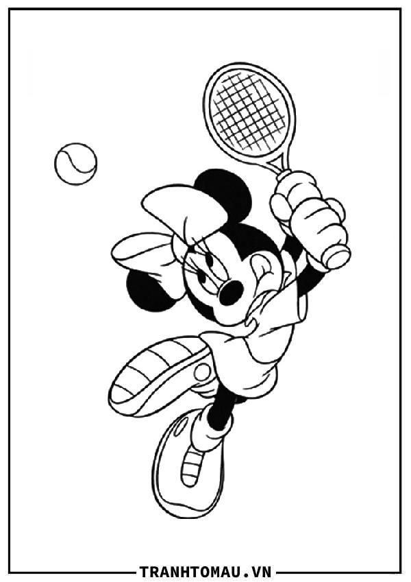 chuột minnie đánh tennis