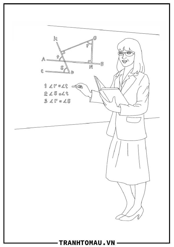 cô giáo đang dạy toán