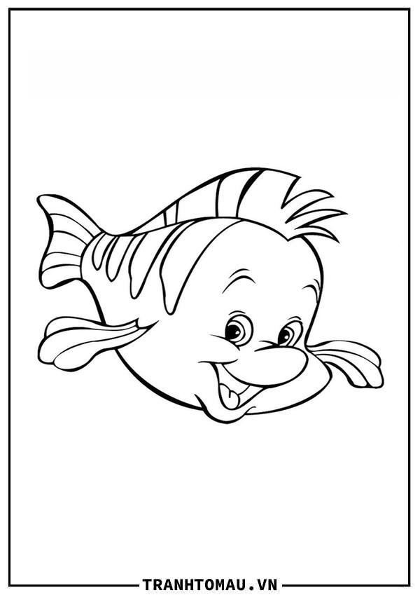 con cá flounder vui vẻ