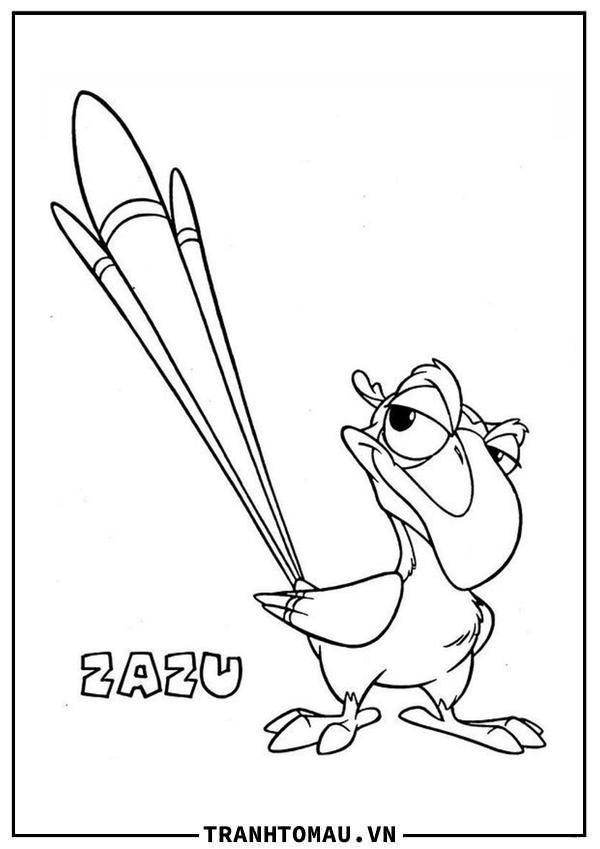 con vẹt zazu trong vua sư tử