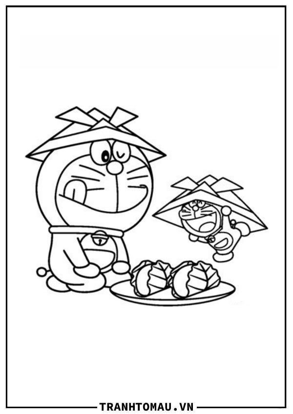 doraemon chuẩn bị ăn