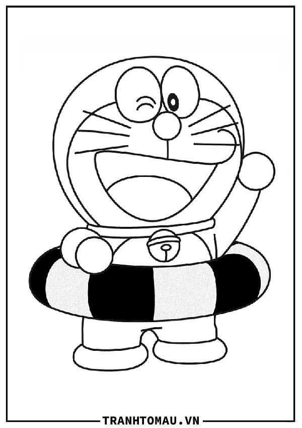 doraemon mặc phao tròn