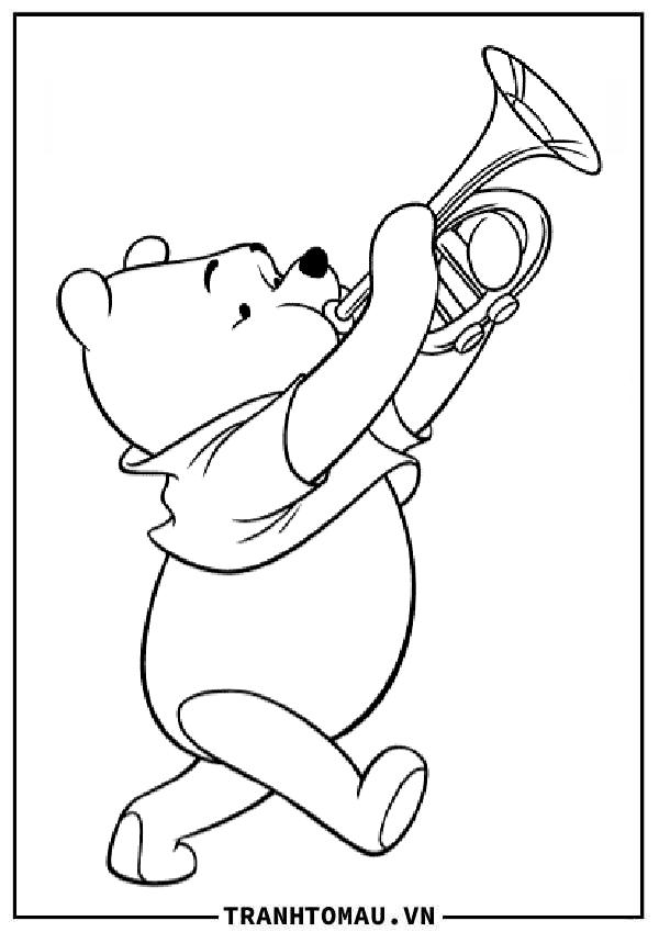 gấu pooh thổi kèn trumpet