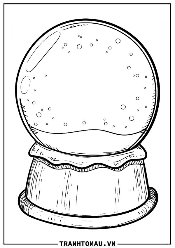 một quả cầu tuyết thủy tinh