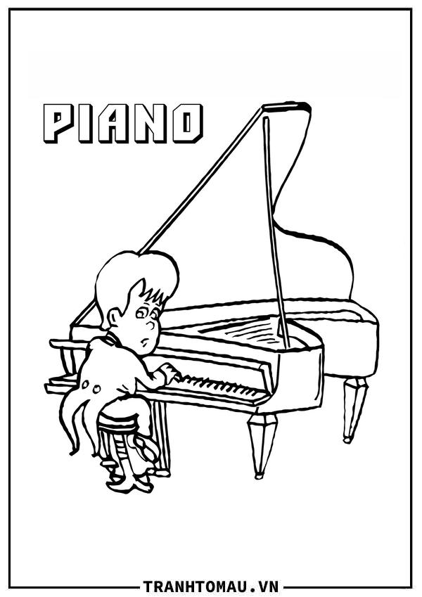 nhạc công chơi đàn piano