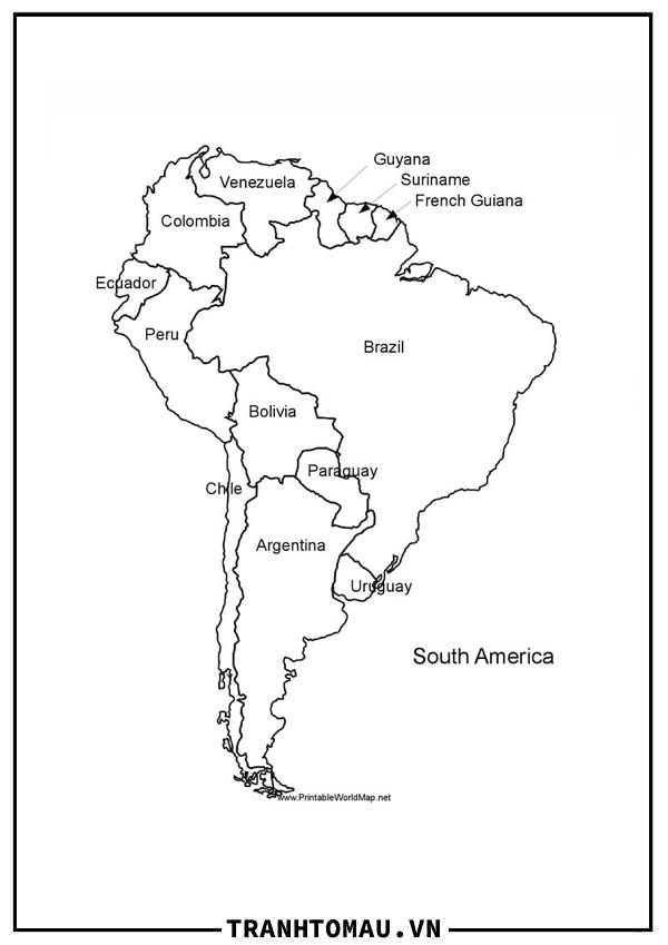 Bản Đồ Nam Mỹ