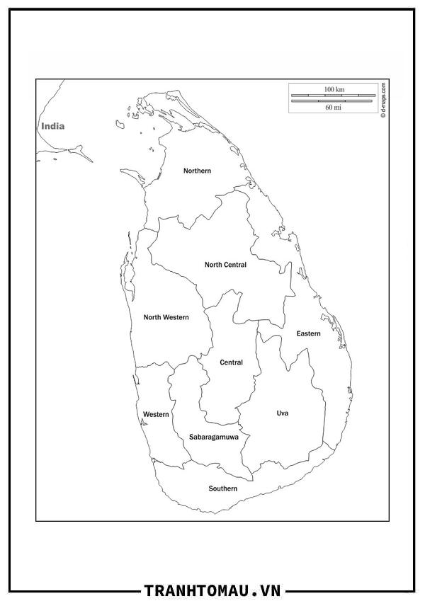 Bản Đồ Sri Lanka