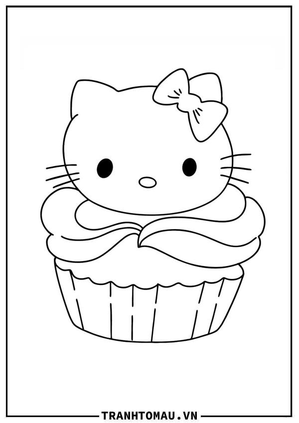 Bánh Cupcake Hello Kitty