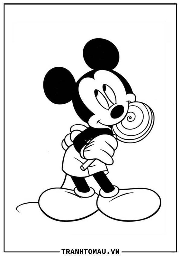 Chuột Mickey Ăn Kẹo Mút