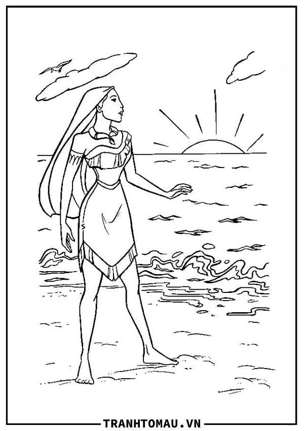Công Chúa Pocahontas Trên Bãi Biển