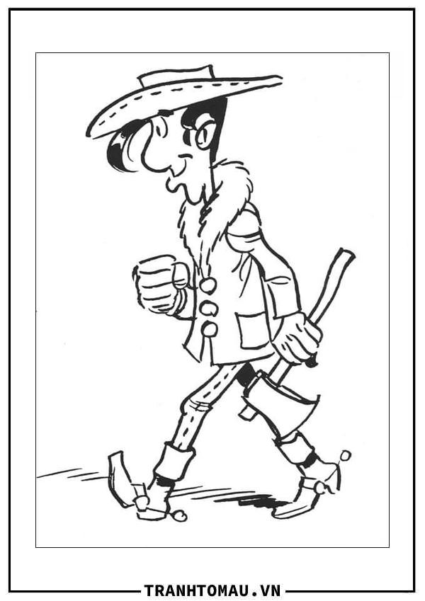 Lucky Luke Cầm Chiếc Rìu