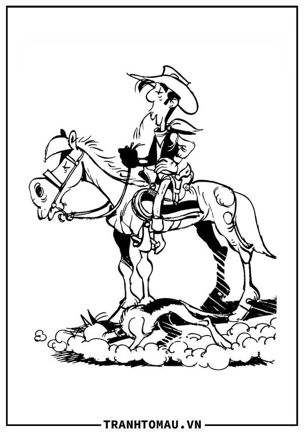 Lucky Luke Cưỡi Ngựa