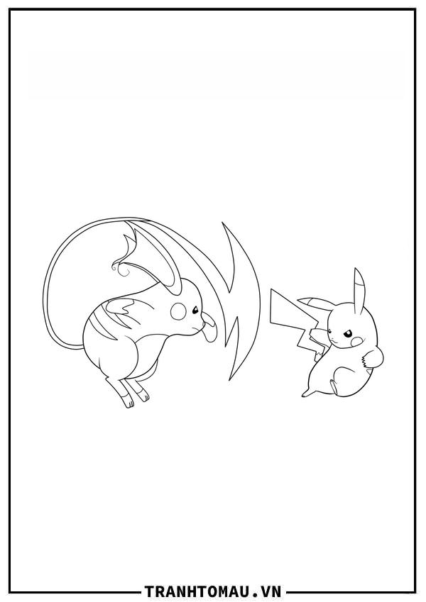 Pokemon Raichu và Pikachu