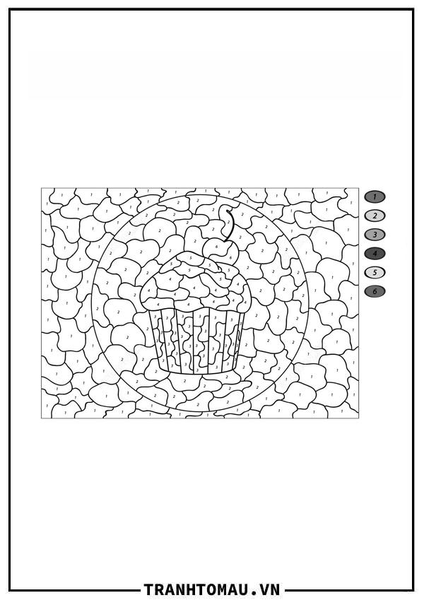 Tô Màu Theo Số Bánh Ngọt