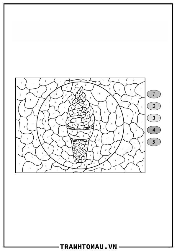 Tô Màu Theo Số Cây Kem