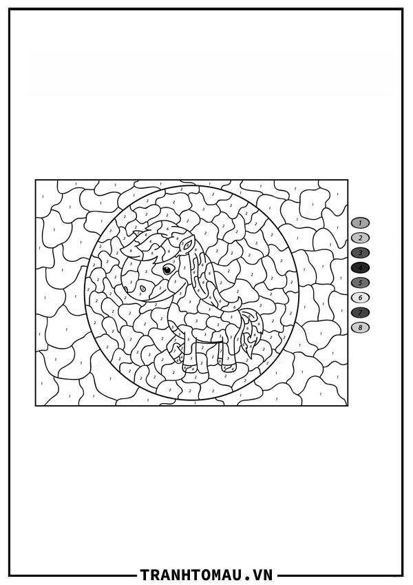 Tô Màu Theo Số Con Ngựa