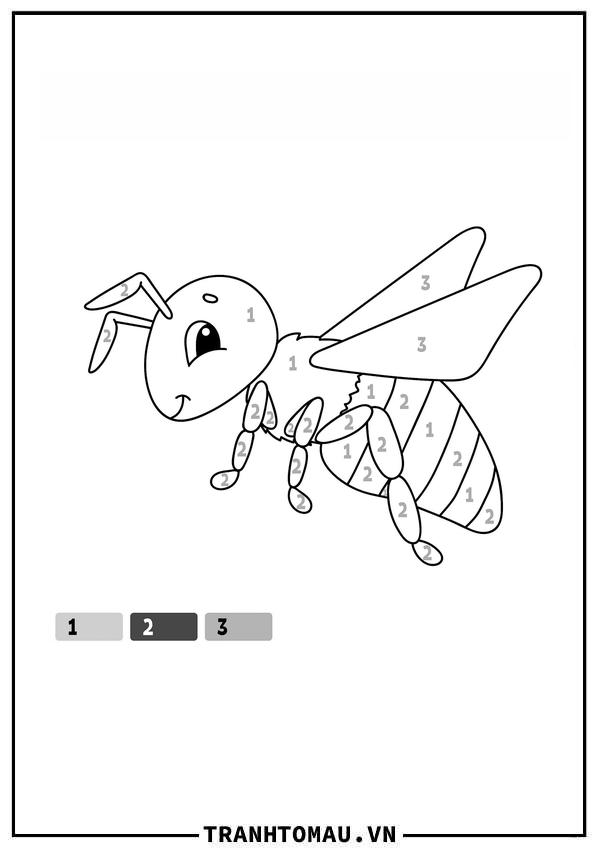 Tô Màu Theo Số Con Ong