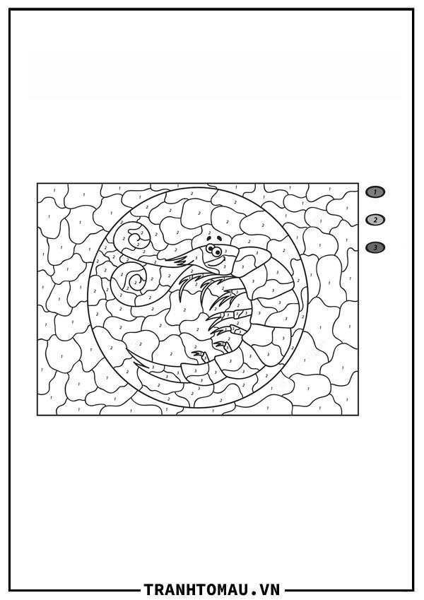 Tô Màu Theo Số Con Tôm