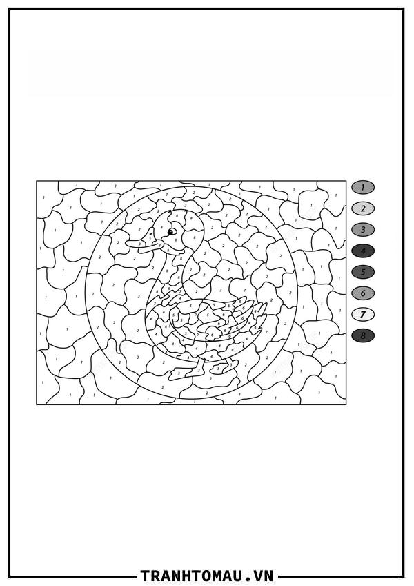 Tô Màu Theo Số Con Vịt