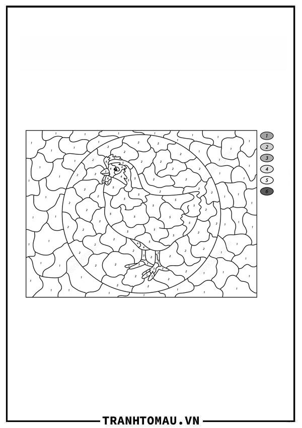 Tô Màu Theo Số Gà Mái