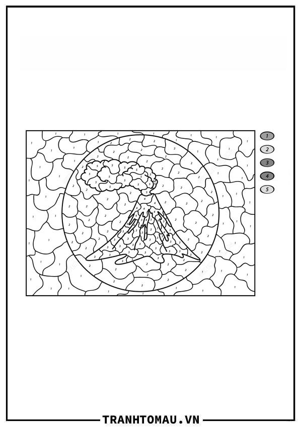 Tô Màu Theo Số Núi Lửa