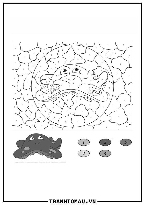 Tô Màu Theo Số Sao Biển