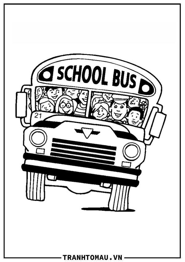 Xe Bus Chở Những Em Bé Đến Trường