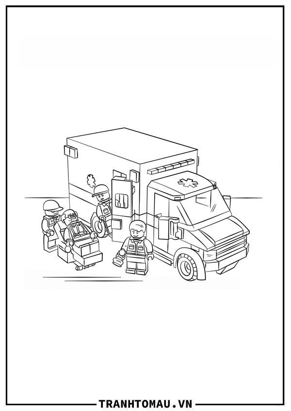 xe cứu thương lego